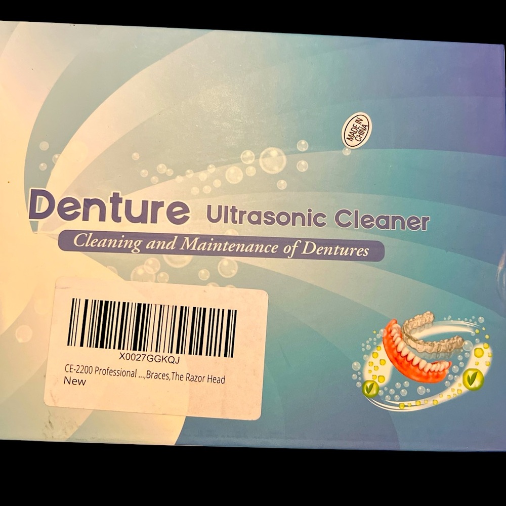 New Ultrasonic Cleaner for dentures, retainers, razor heads, jewelry